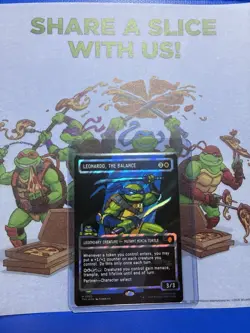 Leonardo, the Balance (0083 Borderless)(Surge Foil) Teenage Mutant Ninja Turtles - Image 5