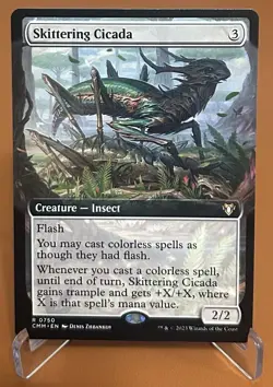 Skittering Cicada (Extended Art) Commander Masters Regular - Image 1