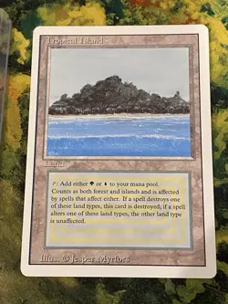 TROPICAL ISLAND - REVISED - MTG MAGIC THE GATHERING LIGHT PLAY - Image 1