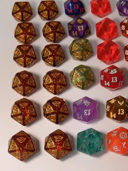 Magic The Gathering RARE D20 Oversize Life Counter Lot of 55 Dice LOTR NEW MINT! - Image 5