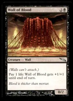 Wall of Blood LP Light Play Mirrodin MTG [9235] - Image 1