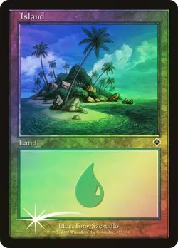 Invasion MTG FOIL Island (#335) Magic - Image 1