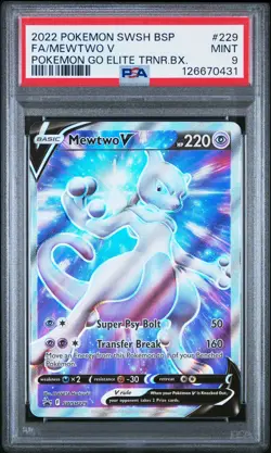 PSA 9 2022 Pokemon Swsh Black Star Promo #229 Fa/Mewtwo V Full Art - Image 1