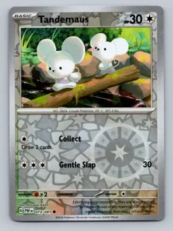 Pokemon Tandemaus SV: Paldean Fates 073/091 Near Mint NM Reverse Holo - Image 1