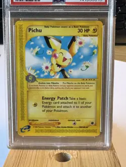 2002 POKEMON EXPEDITION PICHU #58 PSA9 MINT - Image 1