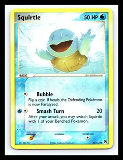 💥 Squirtle # 83 Non Holo EX Fire Red & Leaf Green 83/112 Pokemon 2004 - Image 1