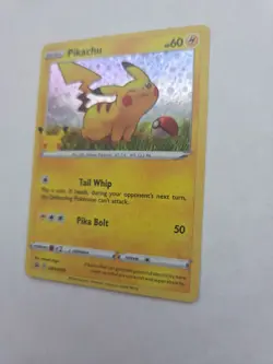 Pikachu SWSH039 NM Disco Holo OFC 25th Pokemon Anniversary General Mills Promo! - Image 3