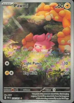 Pokemon TCG - Pawmi Illustration Rare SV: Paldean Fates 226/091 NM - Image 1