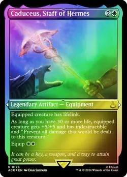 FOIL ETCHED Caduceus, Staff of Hermes ~ Assassin's Creed [ NM ] [ Magic MTG ] - Image 1