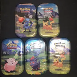 Pokemon TCG:Mega Evolution Ascended Heroes 5X Sealed Mini Tins - Image 1