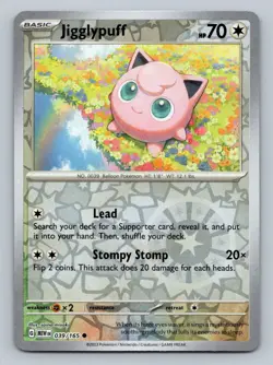 Pokemon Jigglypuff SV: Scarlet & Violet 151 039/165 Near Mint NM Reverse Holo - Image 1
