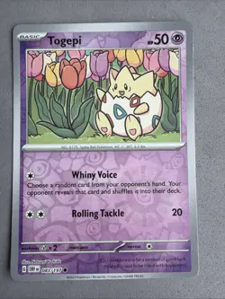 Pokemon TCG * SV Obsidian Flames * 83/197 Togepi REVERSE HOLO Common * FRESH PK - Image 1