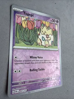 Pokemon TCG * SV Obsidian Flames * 83/197 Togepi REVERSE HOLO Common * FRESH PK - Image 2