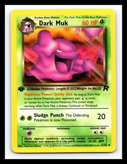 💥 DARK MUK 1ST EDITION Non Holo # 41/82 | TEAM ROCKET SET | Pokemon 2000 - Image 1