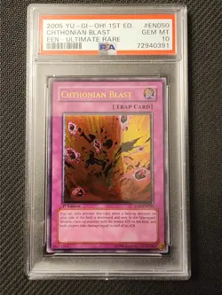 Yu-Gi-Oh! Chthonian Blast EEN-EN050 Ultimate Rare 1st Edition PSA 10 Pop 3 - Image 1