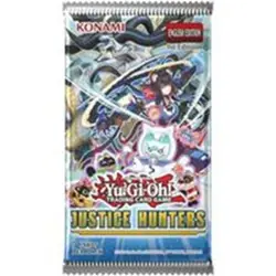 One (1) YuGiOh Justice Hunters Booster Pack - Image 1