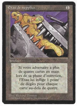 ►Magic-Style◄ MTG - Black Vise - French Revised FBB - Played (inked) - Image 1