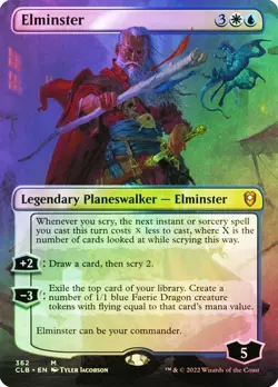 FOIL BORDERLESS Elminster ~ Commander Legends 2 [ NM ] [ MTG ] - Image 1