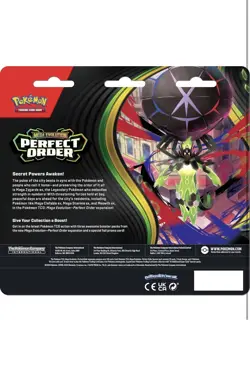 Pokemon Mega Evolution Perfect Order 3-Pack Blister (Chikorita Promo) - IN HAND✅ - Image 2