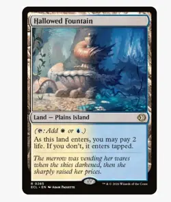 1x MTG Hallowed Fountain - Lorwyn Eclipsed Rare Land! NM Mint! - Image 1