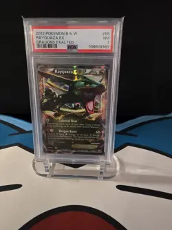 PSA 7 2012 POKEMON BLACK & WHITE DRAGONS EXALTED RAYQUAZA EX 85 - Image 1