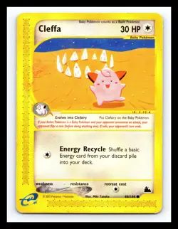 💥 CLEFFA Pokemon 2003 TCG Card (Skyridge) # 48/144 Non Holo Vintage Rare - Image 1