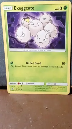 Pokemon Exeggcute 8/181 Sm-Team Up Reverse Holo Common Basic 50HP Card - Image 1