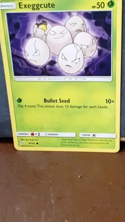 Pokemon Exeggcute 8/181 Sm-Team Up Reverse Holo Common Basic 50HP Card - Image 2