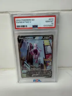 Pokemon TCG Mewtwo v 072/078 Pokemon Go PSA 10 - Image 1