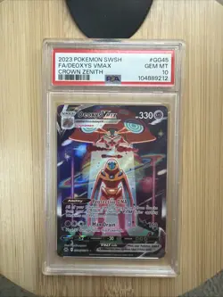 Pokemon TCG Deoxys VMAX GG45/GG70 Crown Zenith Ultra Rare Holo PSA 10 - Image 1