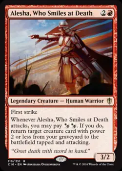 Alesha, Who Smiles at Death - Light Play MTG Commander 2016 Edition - Image 1