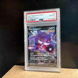 2021 POKEMON SWORD & SHIELD FUSION STRIKE #156 GENGAR V PSA 10 - Image 1