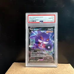 2021 POKEMON SWORD & SHIELD FUSION STRIKE #156 GENGAR V PSA 10 - Image 3