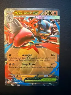 Mega Lucario ex 077/132 Double Rare Mega Evolution Pokemon Near Mint - Image 1
