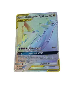 Pokemon Latias & Latios GX TAG TEAM Secret Rare Full Art 190/181 Sm-Team Up Holo - Image 1