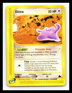 💥 DITTO Pokemon 2003 TCG Card (Skyridge) # 51/144 Non Holo Vintage Rare - Image 1