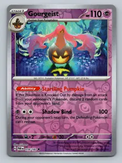 Pokemon Gourgeist SV04: Paradox Rift 078/182 Near Mint NM Reverse Holo - Image 1