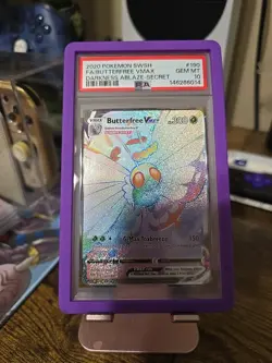 2020 Pokemon SWSH Darkness Ablaze Full Art Butterfree VMAX PSA 10 Gem Mint - Image 1