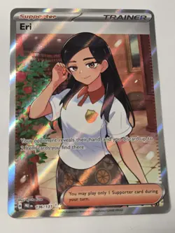 2025 Prismatic Evolutions Eri Full Art Trainer Supporter 136/131 Double Rare - Image 1