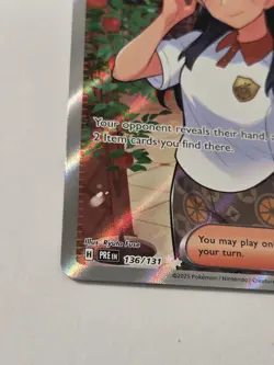 2025 Prismatic Evolutions Eri Full Art Trainer Supporter 136/131 Double Rare - Image 3