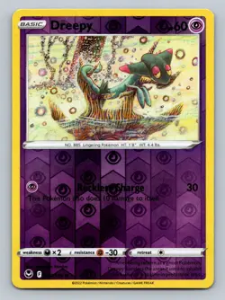 Pokemon Dreepy SWSH12: Silver Tempest 087/195 Near Mint NM Reverse Holo - Image 1