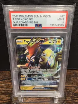 PSA 9 2017 POKEMON SUN & MOON GUARDIANS RISING TAPU KOKO GX 47 - Image 1