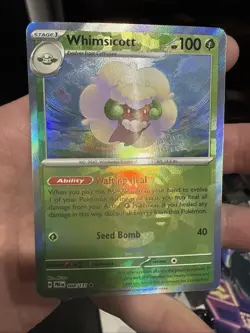 Pokemon Whimsicott Prismatic Evolutions 008/131 Reverse Master Ball Holo Rare - Image 1