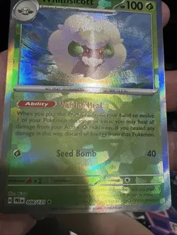 Pokemon Whimsicott Prismatic Evolutions 008/131 Reverse Master Ball Holo Rare - Image 3