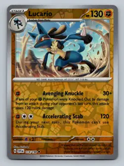 Pokemon Lucario Prize Pack Series Cards 114/198 Near Mint NM Reverse Holo - Image 1