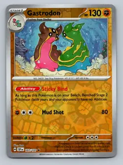 Pokemon Gastrodon SV08: Surging Sparks 107/191 Near Mint NM Reverse Holo - Image 1