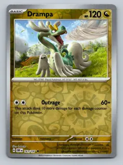 Pokemon Drampa SV03: Obsidian Flames 161/197 Near Mint NM Reverse Holo - Image 1