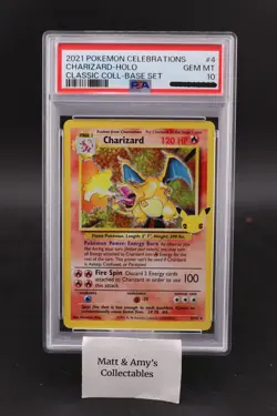Charizard 4/102 Celebrations: Classic Collection Holo Pokemon PSA 10 - Image 1