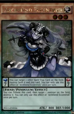 Archfiend Eccentrick 1st Ed Gold PGL3-EN056 Yu-Gi-Oh! - Image 1
