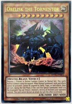 MVP1-ENSV5 Obelisk the Tormentor - Ultra Rare 1st Edition Near Mint YuGiOh - Image 1